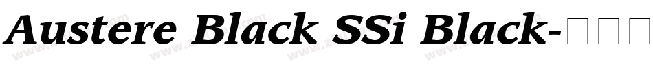Austere Black SSi Black字体转换